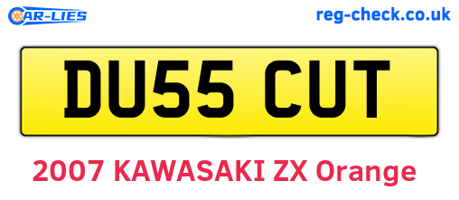 DU55CUT are the vehicle registration plates.