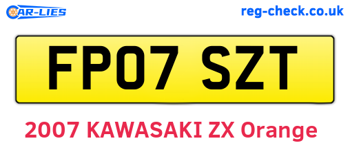 FP07SZT are the vehicle registration plates.