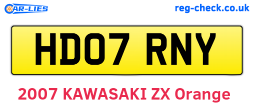 HD07RNY are the vehicle registration plates.