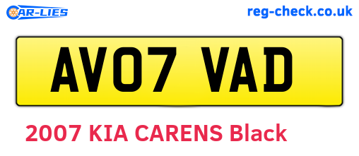 AV07VAD are the vehicle registration plates.