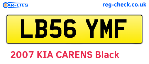 LB56YMF are the vehicle registration plates.