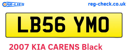 LB56YMO are the vehicle registration plates.