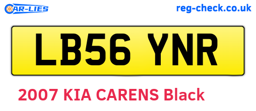 LB56YNR are the vehicle registration plates.