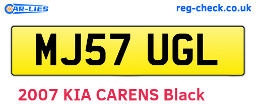 MJ57UGL are the vehicle registration plates.