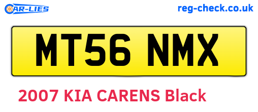 MT56NMX are the vehicle registration plates.