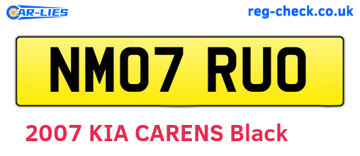 NM07RUO are the vehicle registration plates.