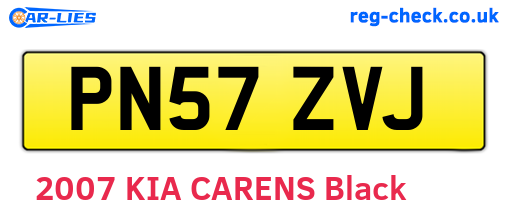 PN57ZVJ are the vehicle registration plates.