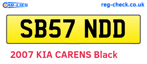 SB57NDD are the vehicle registration plates.