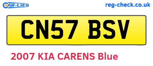 CN57BSV are the vehicle registration plates.