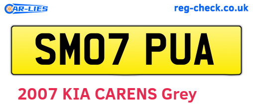 SM07PUA are the vehicle registration plates.
