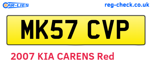MK57CVP are the vehicle registration plates.