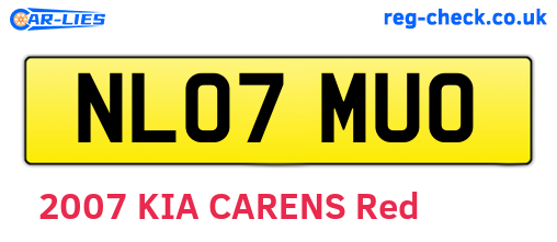 NL07MUO are the vehicle registration plates.