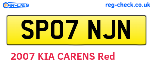 SP07NJN are the vehicle registration plates.