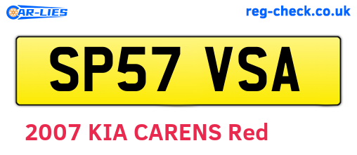 SP57VSA are the vehicle registration plates.
