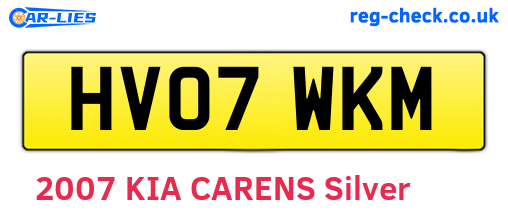 HV07WKM are the vehicle registration plates.