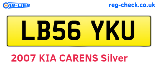 LB56YKU are the vehicle registration plates.