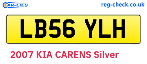 LB56YLH are the vehicle registration plates.