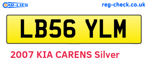LB56YLM are the vehicle registration plates.