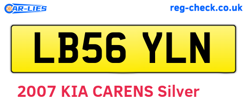 LB56YLN are the vehicle registration plates.