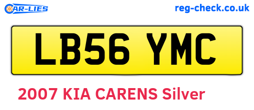 LB56YMC are the vehicle registration plates.