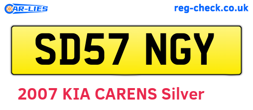 SD57NGY are the vehicle registration plates.