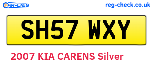 SH57WXY are the vehicle registration plates.