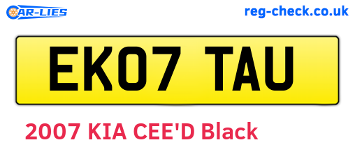 EK07TAU are the vehicle registration plates.
