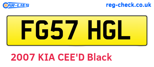 FG57HGL are the vehicle registration plates.