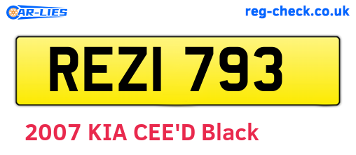 REZ1793 are the vehicle registration plates.