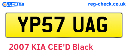 YP57UAG are the vehicle registration plates.
