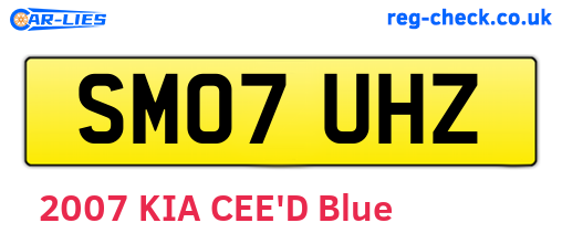SM07UHZ are the vehicle registration plates.