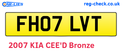 FH07LVT are the vehicle registration plates.