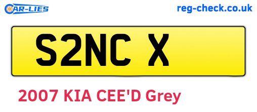 S2NCX are the vehicle registration plates.