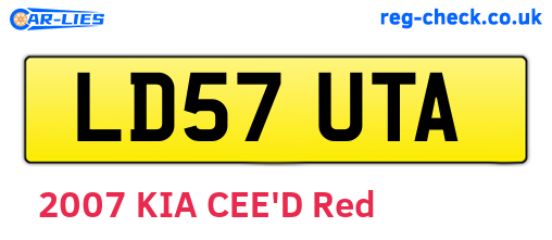 LD57UTA are the vehicle registration plates.