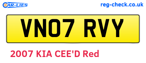 VN07RVY are the vehicle registration plates.