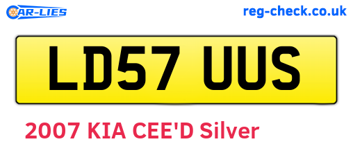 LD57UUS are the vehicle registration plates.