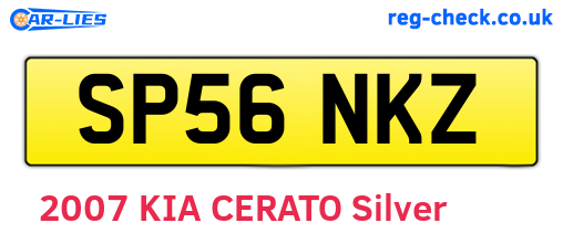 SP56NKZ are the vehicle registration plates.