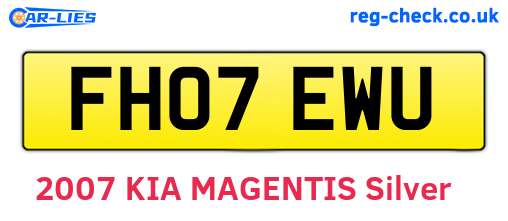 FH07EWU are the vehicle registration plates.