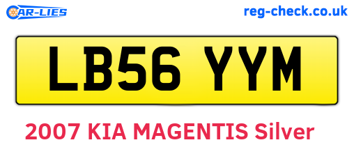 LB56YYM are the vehicle registration plates.