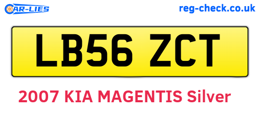 LB56ZCT are the vehicle registration plates.