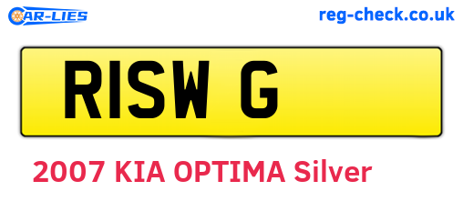 R1SWG are the vehicle registration plates.