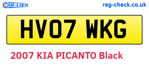 HV07WKG are the vehicle registration plates.
