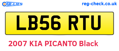 LB56RTU are the vehicle registration plates.