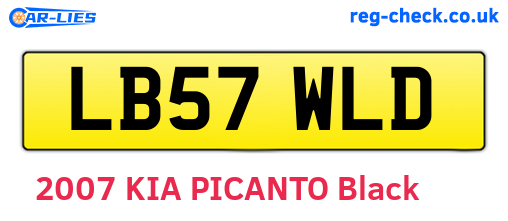 LB57WLD are the vehicle registration plates.