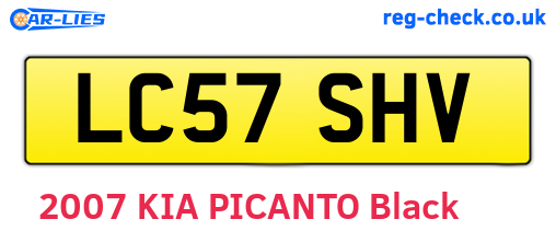 LC57SHV are the vehicle registration plates.