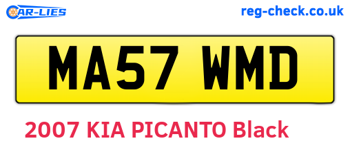 MA57WMD are the vehicle registration plates.
