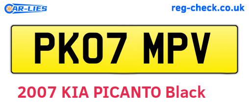 PK07MPV are the vehicle registration plates.