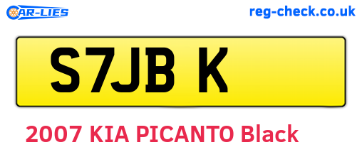 S7JBK are the vehicle registration plates.