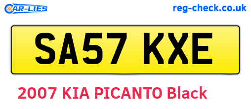 SA57KXE are the vehicle registration plates.