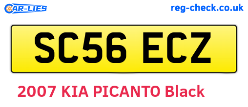 SC56ECZ are the vehicle registration plates.